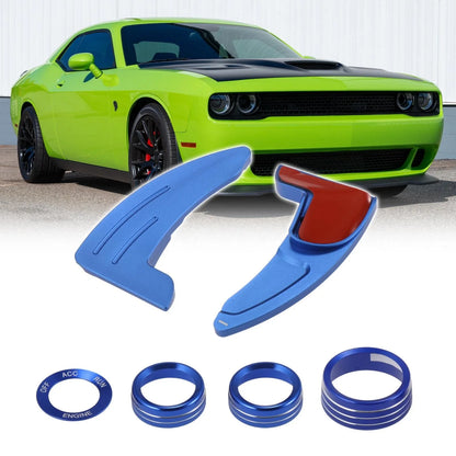 Steering Wheel Shift Paddle Extension Trim Set for Dodge Charger Challenger (2015-2023)