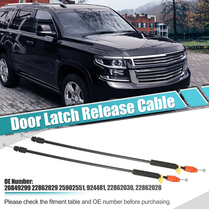 2 x Front Door Handle Latch Release Cables for Chevrolet Silverado (2007-2018)