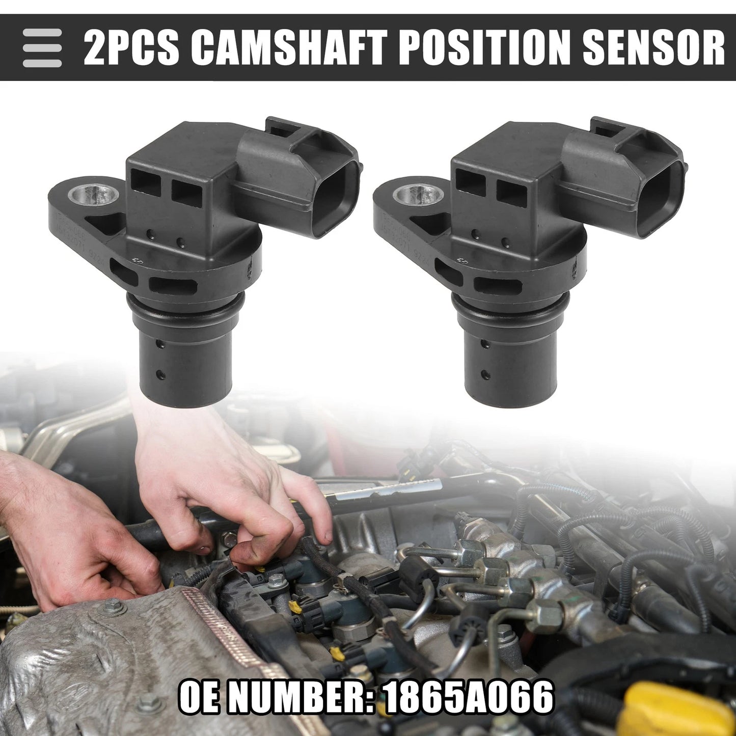 2X Camshaft Position Sensor for Mitsubishi Lancer (2008–2017) No.1865A066