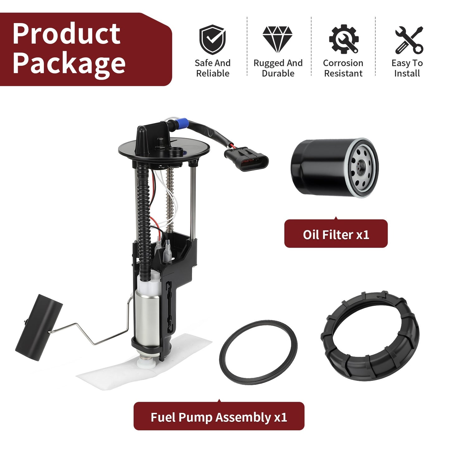 Fuel Pump with Oil Filter for Polaris Ranger 1000 / XP 1000 (2018–2025)