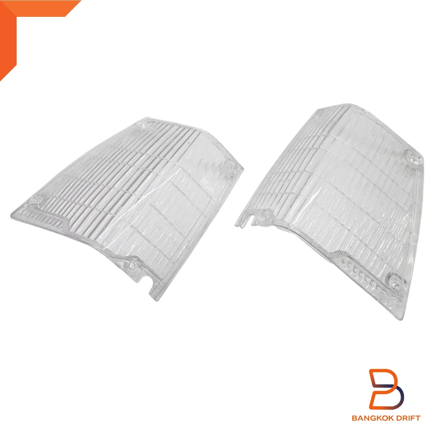 Clear Corner Turn Signal Lens Pair for Toyota Corolla (1979-1987)