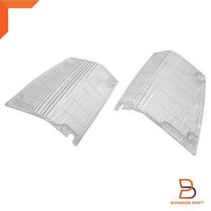 Clear Corner Turn Signal Lens Pair for Toyota Corolla (1979-1987)