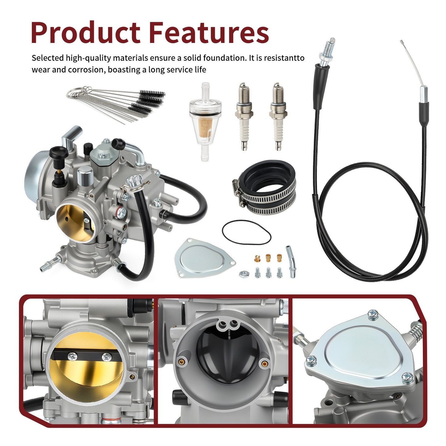 Carburetor with Throttle Cable for Can-Am DS650 (2000–2007)