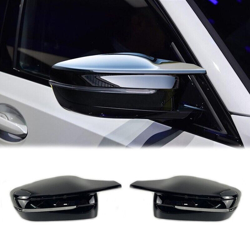 M Style Side Mirror Cover Caps for BMW 3 Series G20 G30 (2019–2023) Glossy Black