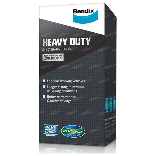 Set of 4 Bendix HD Front Disc Brake Pads for Ford Courier (1999–2006)