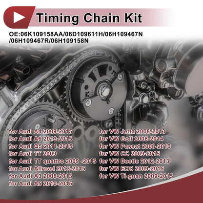 Timing Chain Kit No.06H109467N for Audi A4 A6 Q5 A3 A5, VW Golf Passat Jetta (2008–2016)
