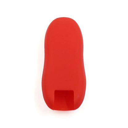 Red Silicone Key Fob Case Cover for Porsche Macan Panamera Cayenne (2014–2023)