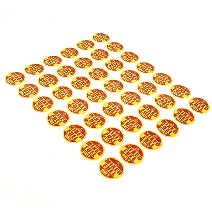 42 Pcs Fuel Only Round Stickers for Automotive Use