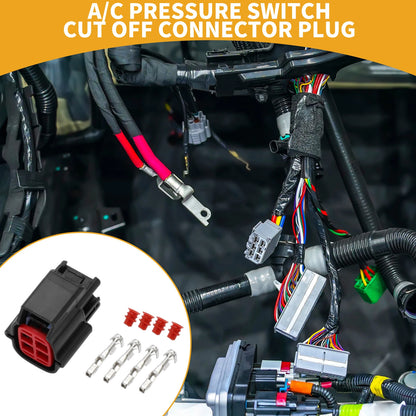 Set of 4 A/C Pressure Switch Cut Off Connectors for Ford (No. 1U2Z14S411AUA)