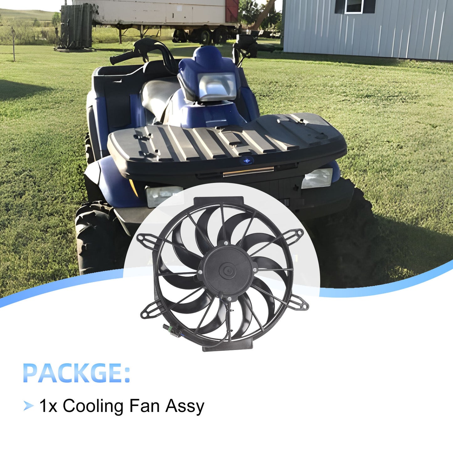 Radiator Cooling Fan Motor for Polaris Sportsman 500 400 450 (2000–2023)