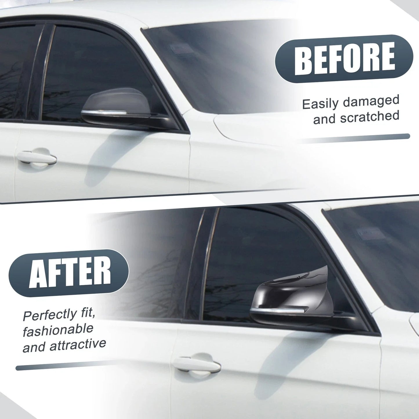 Rearview Mirror Cover Cap Gloss Black for BMW F20 F22 F23 F30 F31 F31