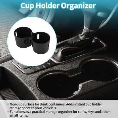 Center Console Cup Holder Organizer for Hyundai Ioniq 9 (2025–2026) TPE Black