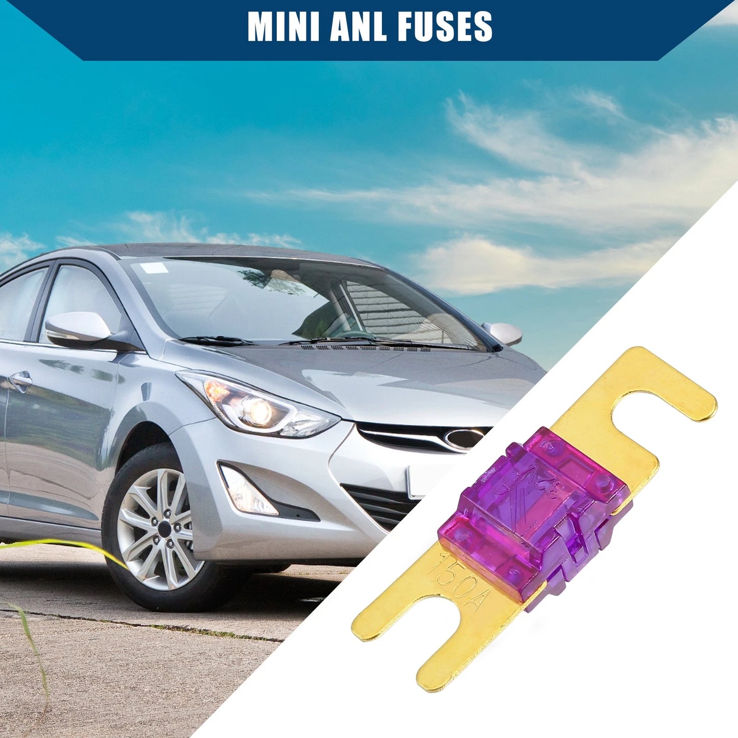 10 Pcs Mini ANL Fuses 150A for Car Motorcycle (Universal)