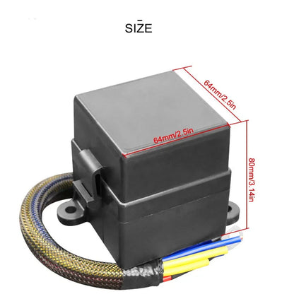 Pre-Wired Fuse Relay Box w/  4-Pin 80A Relay & 6 Fuses for Car Truck Boat