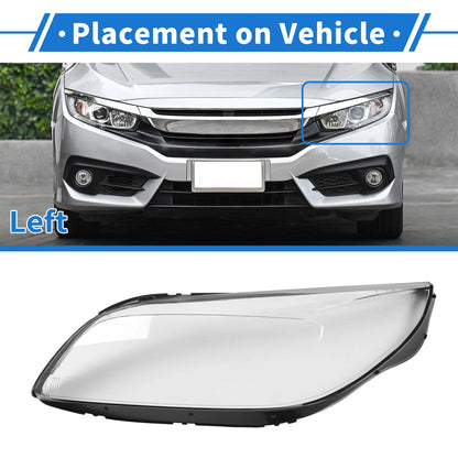 Front Left Headlight Lens Cover for Chevrolet Malibu (2013–2015) LT/LTZ/Eco