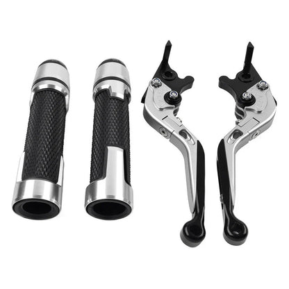 Silver Extendable Brake Clutch Lever Grip Set for Ducati Panigale (2016-2020)