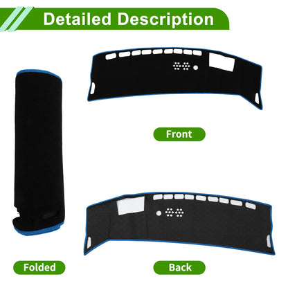 Dashboard Cover for Kia Niro (EV/PHEV/HEV) (2023–2025) HUD Polyester Black Blue