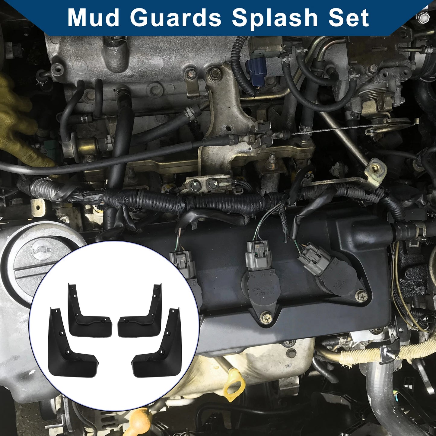 Set of 4 Mud Flaps Splash Guards for BMW X1 (2016–2023)