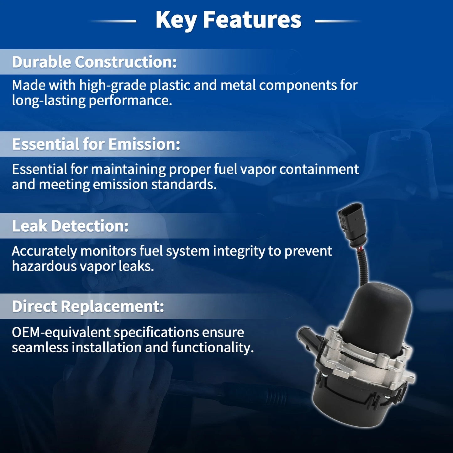 Leak Detection Pump for Porsche Cayenne 3.6L (2015–2018) No. 95B959253/95B-959-253