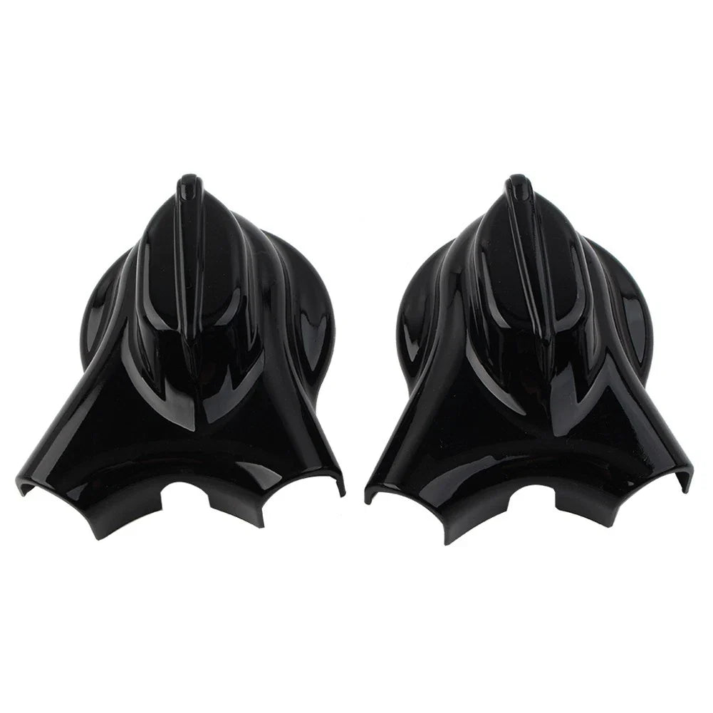 Black Rear Swingarm Axle Covers for Harley Heritage Softail (2008-2017)