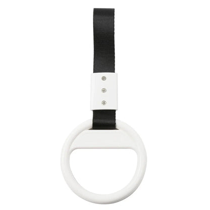 PVC Plastic Black & White Round Ring Handle Strap for Train Bus