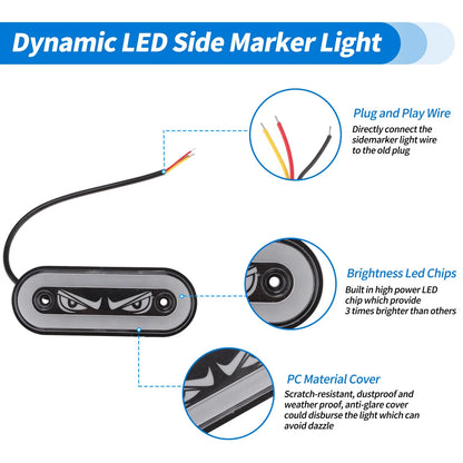 Set of 4 LED Side Fender Marker Lights