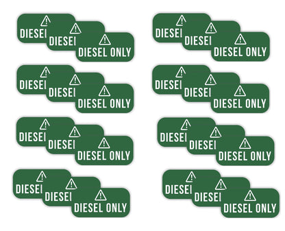Diesel Only Vinyl Stickers for Truck (Safety Decals)