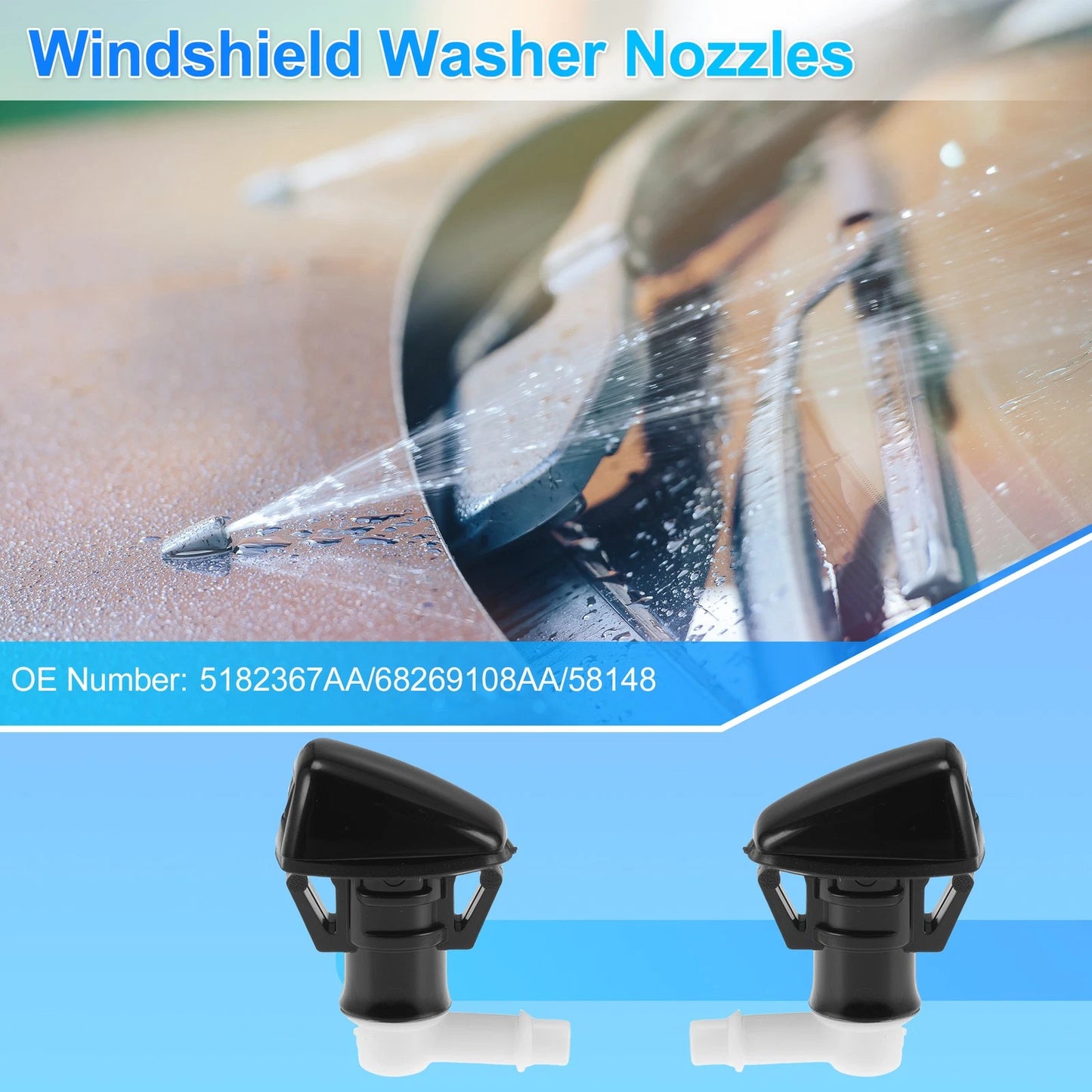 Windshield Washer Nozzle for Dodge Durango (2011–2023) No. 68269108AA