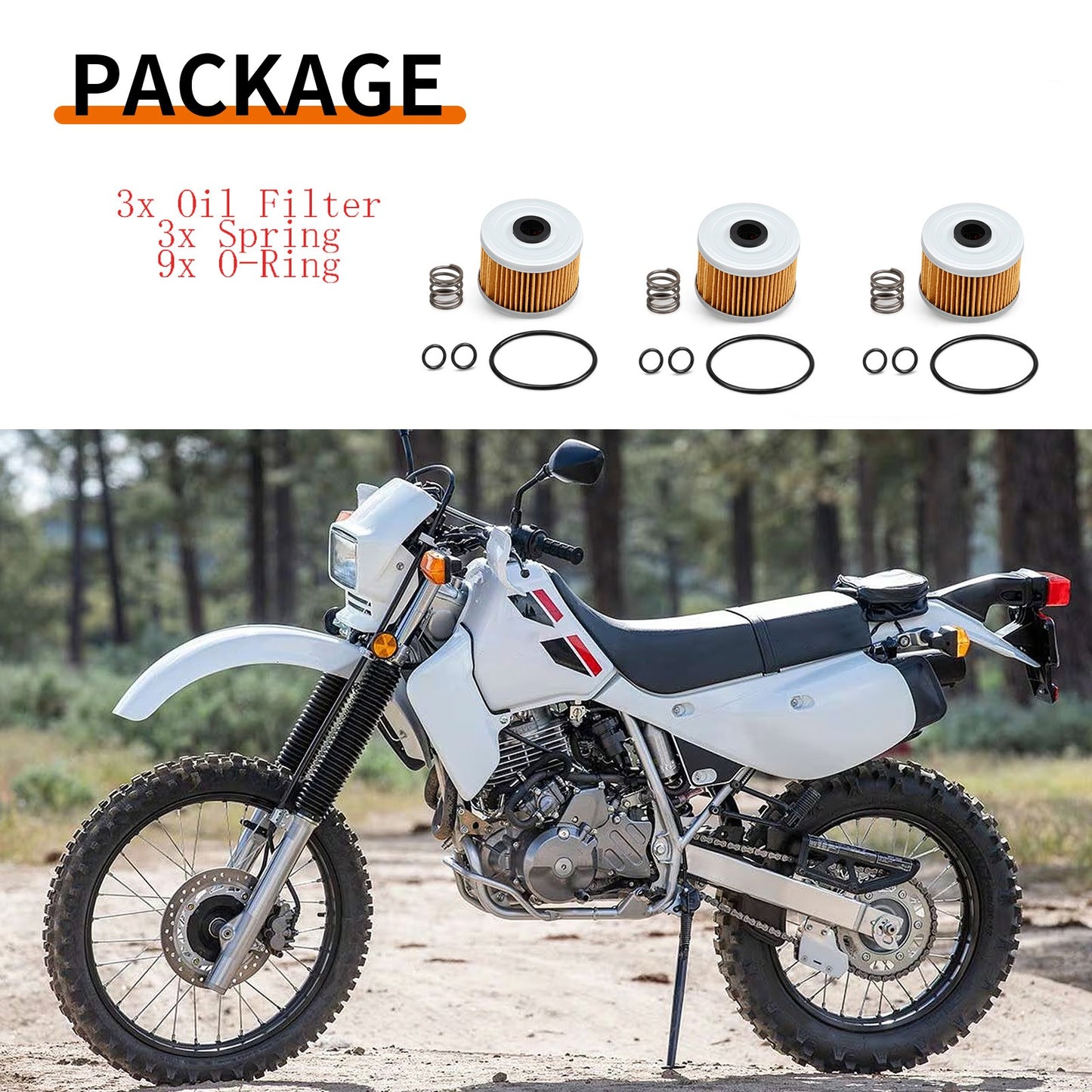 3X Oil Filter & O-Ring for Honda Big Red 250 (1985–1989)
