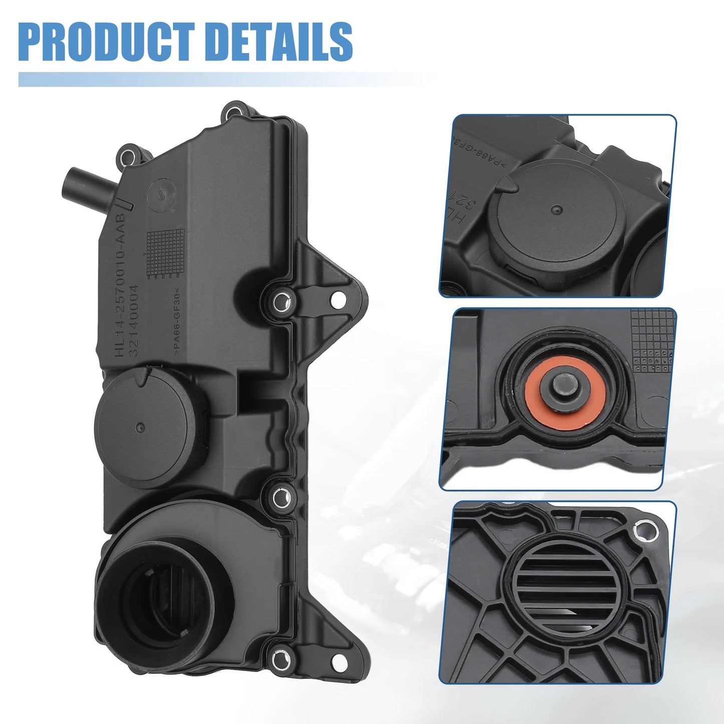 PCV Oil Engine Valve Rocker Cover with Gasket 32140004 for Volvo S60 V90 (2017–2023)