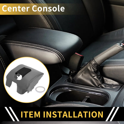 Console Lid Armrest Cover for GMC Sierra 1500 (Microfiber Leather, Dark Gray)