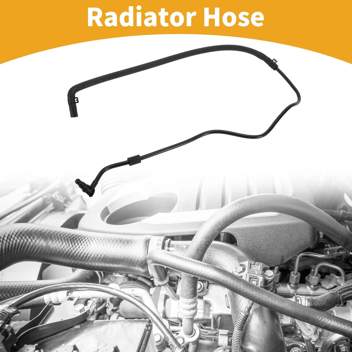 Radiator Hose for Mercedes-Benz R350 V251 (2006–2017) A2515010025 Rubber Black