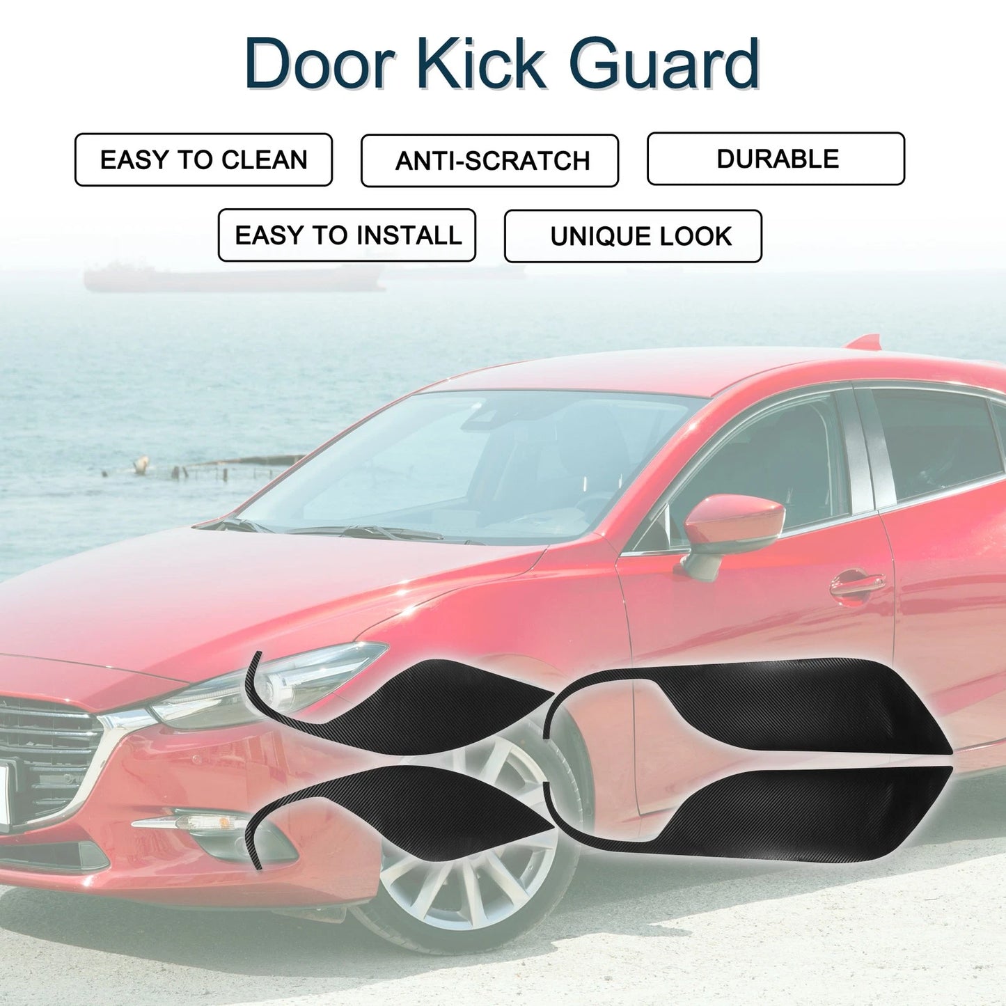 Door Kick Guard for Mazda 3 Axela (2014–2016) Front Rear Driver Passenger