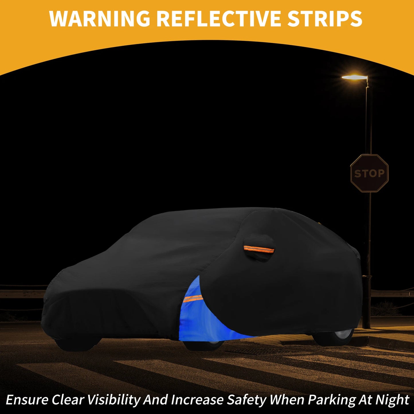 Car Cover Waterproof for VW ID.4 (2022–2024) 210D-PU Black Blue