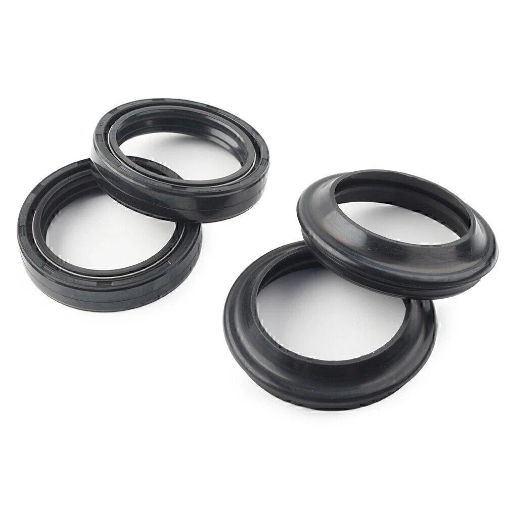 4 Pcs Black Front Fork Damper Shock Absorber Seals for Motorcycle