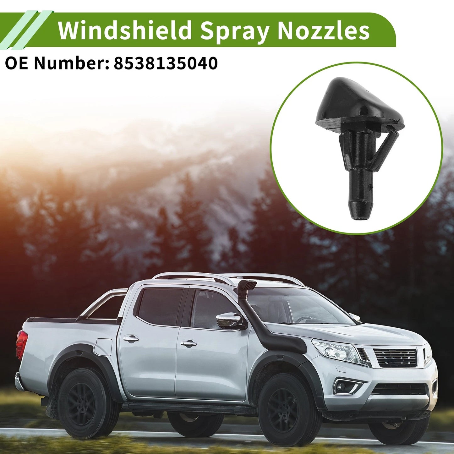 Windshield Washer Nozzle w/ Hose Connector for Toyota  No.8538135040
