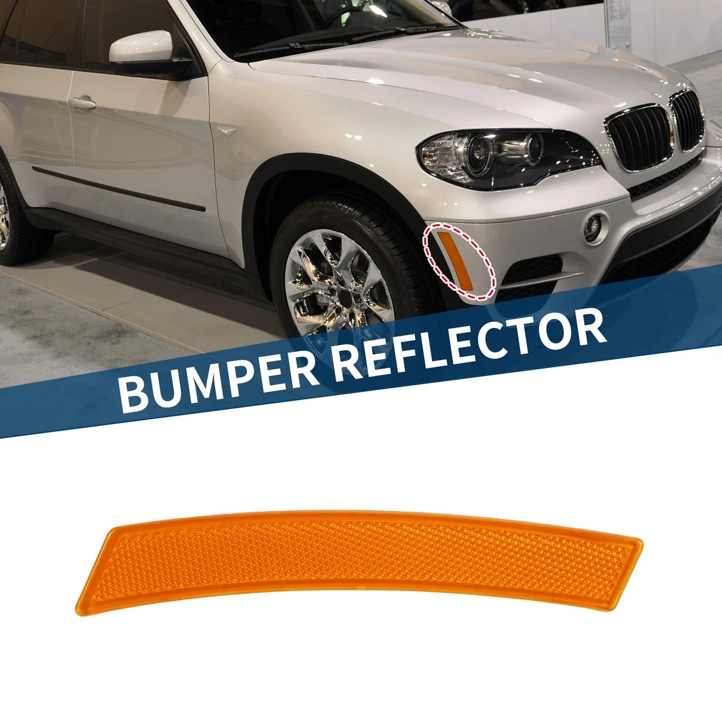 1 x Bumper Reflector for BMW X3 E83 Facelift (2007-2010) USA Front Right