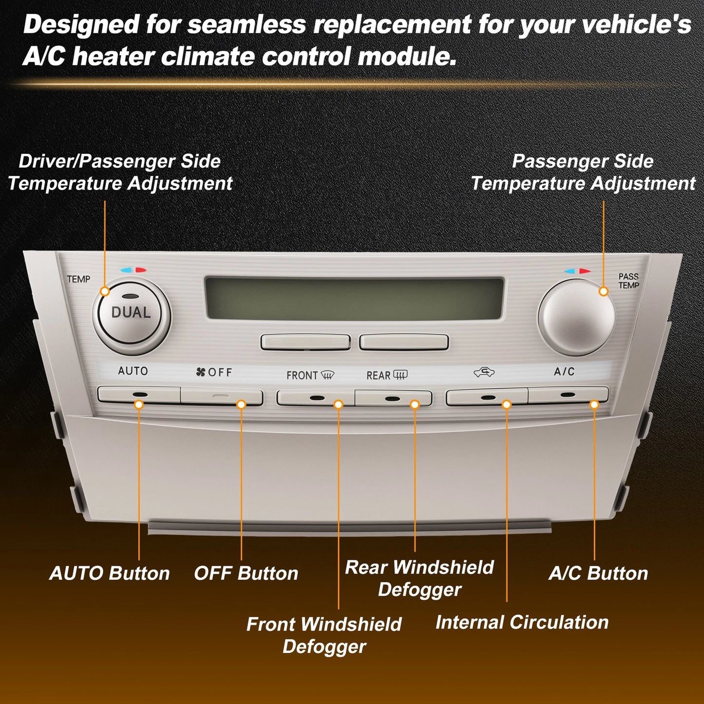 A/C Heater Climate Control Switch Module for Toyota Camry (2010–2011) 5590006241