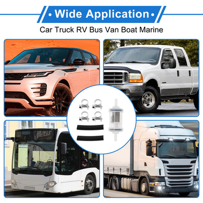 Fuel Filter Kit with Clamps and Hoses for Diesel Trucks
