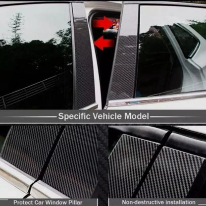 Carbon Fiber Window Pillar Posts Trim Cover for Honda Civic Hatchback (2022–2024)