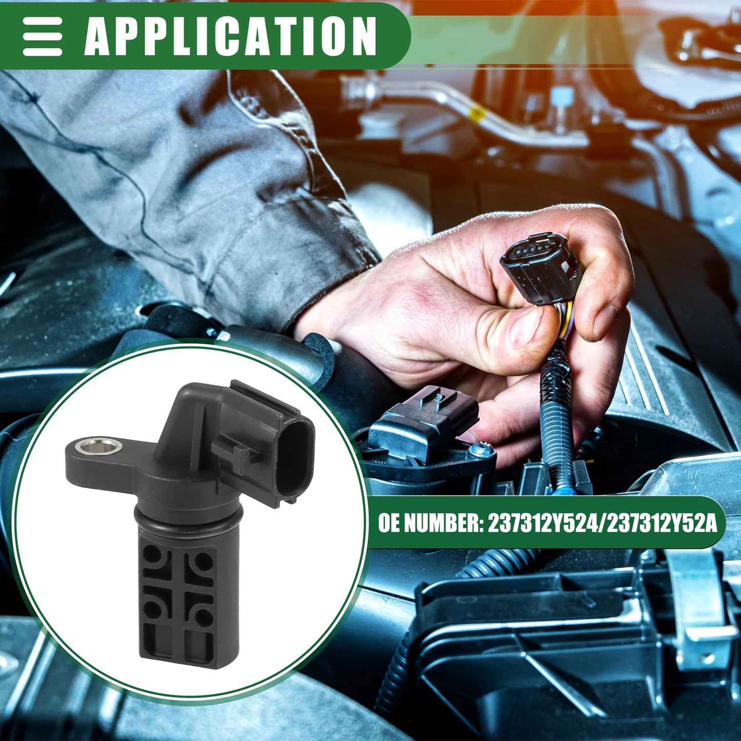 2X Engine Camshaft Position Sensor for Infiniti M45 (2003–2007) No. 237312Y52A