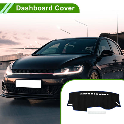 Dashboard Cover Mat for VW Golf 7 (2013–2016) Sun Protector Black Blue