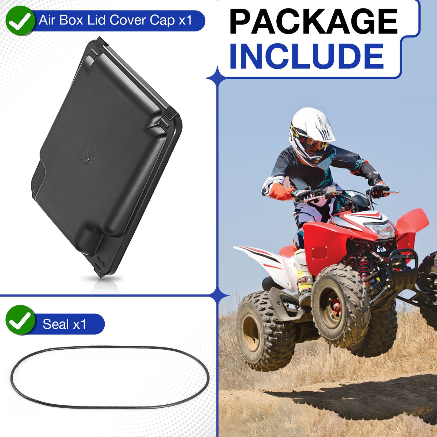 Air Box Lid Cover Cap & Seal for Honda TRX250X TRX300EX TRX300X (2001–2009)