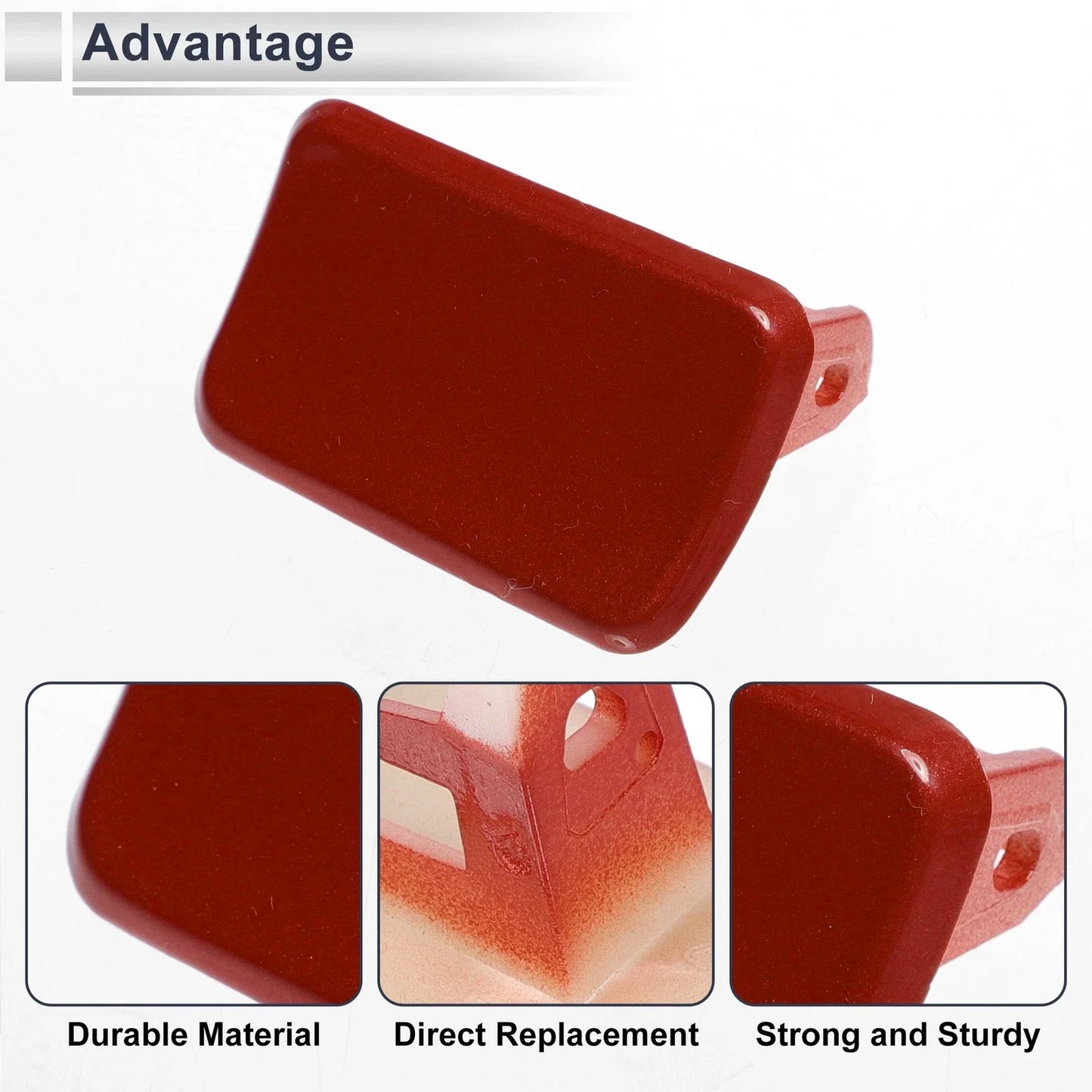Front Left Bumper Headlight Washer Nozzle Cover Cap for BMW X3 Red