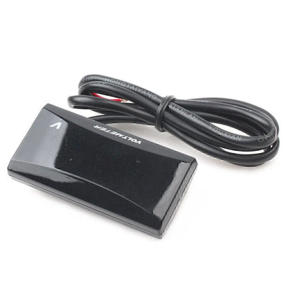 Mini LED Digital Voltmeter Gauge for Universal Vehicles - Red/Blue