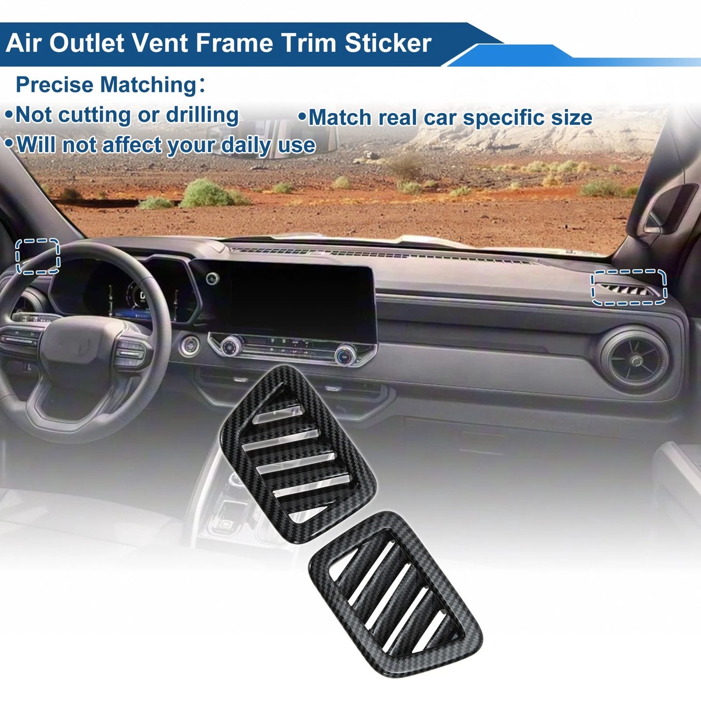 Center Console Air Vent Cover Trim Kit   1 Pair