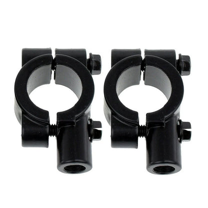 22MM M8 Handlebar Mirror Mount Holder Clamp for Motorcycle Black