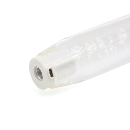 Clear Crystal Red Bubble Gear Shift Knob with 3 Adapters for Car (20cm)