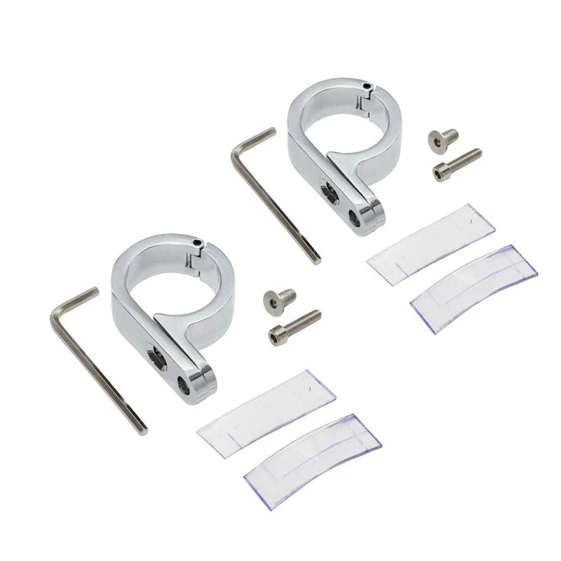 1 1/4" Chrome Universal Handlebar Mounts for Harley