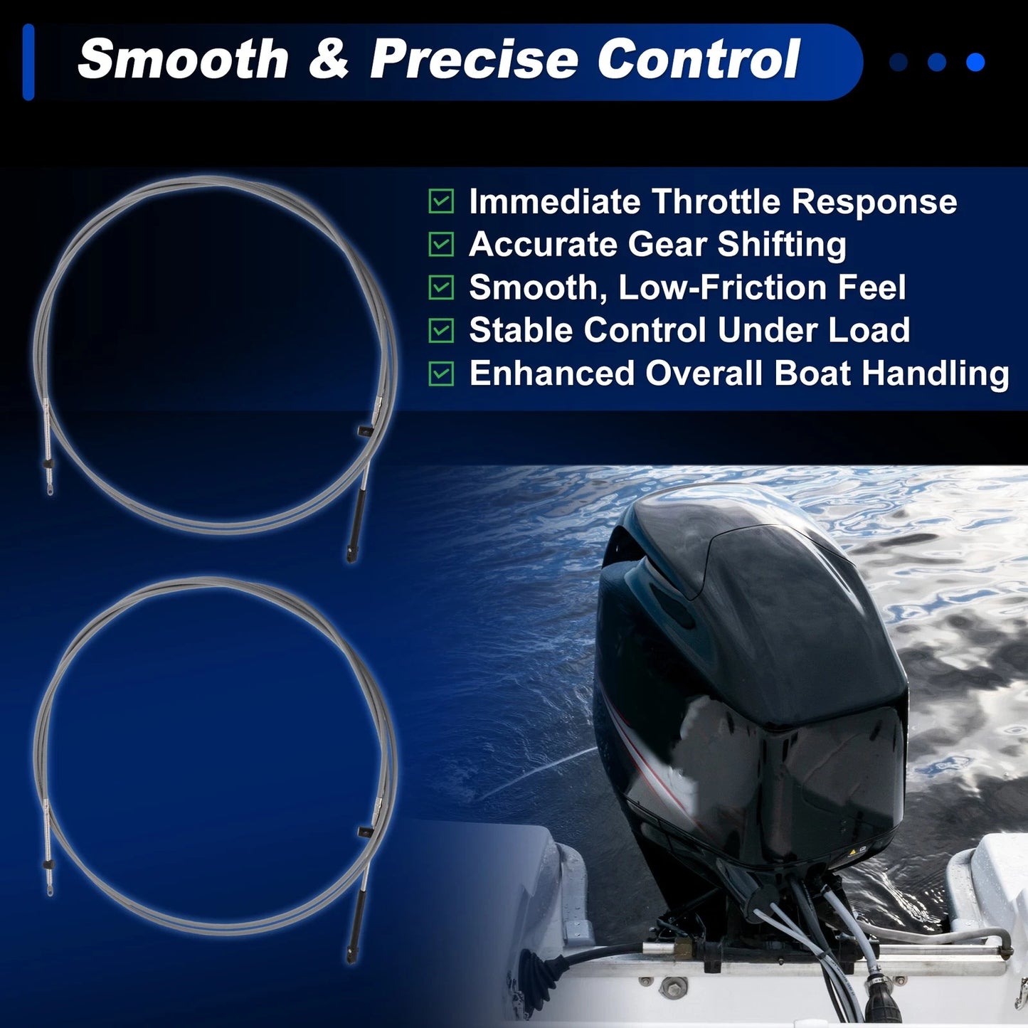 Throttle Shift Control Cable for Mercury Mercruiser (No.CC17910) (300cm)